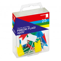 Pins - flags for cork board color GRAND, 25 pcs.