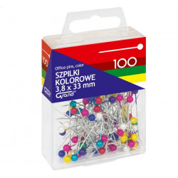 Needles in a box with colored heads GRAND 3,8x33mm 100pcs.