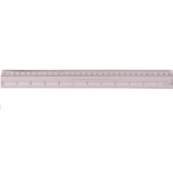 Ruler with holder 30 cm transparent CENTRUM