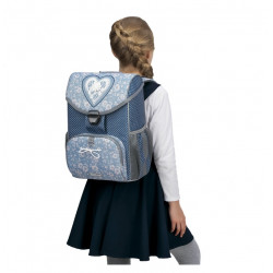 Backpack for primary school students ERICHKRAUSE LACEY HEART, bluish color