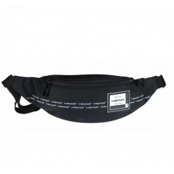 Waist handbag HEAD 10x26x7cm, black color