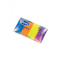 Plastic index tabs 50x20 mm, 4 colors x 50 pcs, FOROFIS, pack of 36