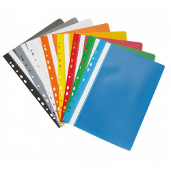 Folder with perforated A4 matte cover blue