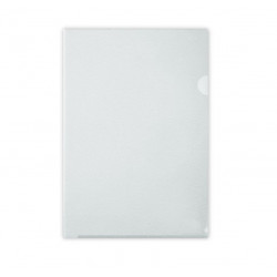 L-shaped folder A4, 120mic, transparent, pack of 50