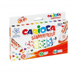 Stamp markers CARIOCA, 12 colors