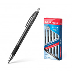 Automatinis rašiklis gelio R-301, 0,4mm juodas įp.12