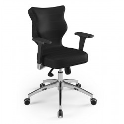 Chair ENTELO PERTO CHROM VERO LUX 01 black artificial leather