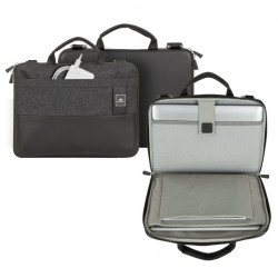Handbag for laptop RIVACASE 33,2x24x2,1cm gray color