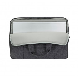 Handbag for laptop RIVACASE 39x28,5x4,5cm gray color