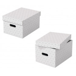 Storage box and gift box ESSELTE M 21x27x37cm, white color