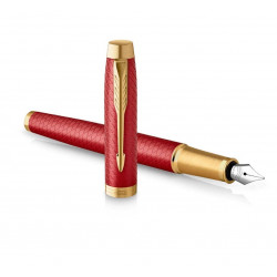 Fountain pen PARKER IM PREMIUM RED GT, red in gold finish trim