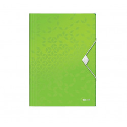 Folder for documents with 3 flaps Leitz WOW green color.