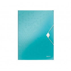 Folder for documents with 3 flaps Leitz WOW turquoise color
