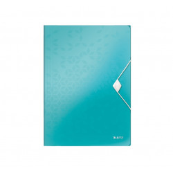 Folder for documents with 3 flaps Leitz WOW turquoise color