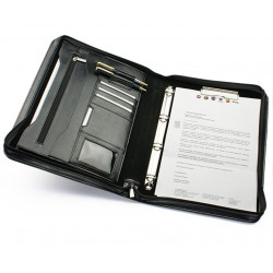 Folder for documents. A4 with clamp and 4Q black 355x260x50mm