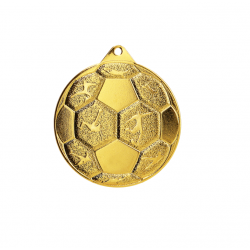 Medal Football 50mm gold color