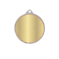 Medal Football 50mm silver color