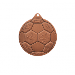Medal Football 50mm bronze color
