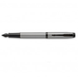 Fountain pen PARKER IM ACHROMATIC GRAY BT, matte gray color with black-colored details