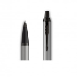 Ballpoint pen PARKER IM ACHROMATIC BT, matte gray color with black color details