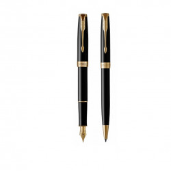 en set in a box PARKER SONNET, black color with gold-colored details