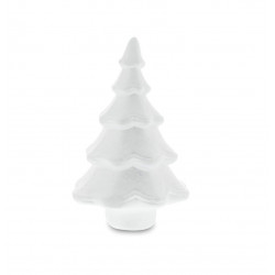 Foam polystyrene toy Christmas tree 15cm, white