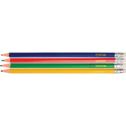Pencil set HB, 4 pcs with colored body, CENTRUM