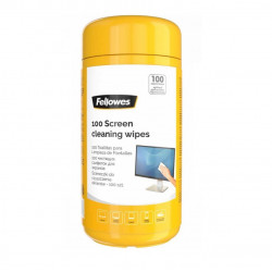 Wet wipes for screen cleaning FELLOWES, in a tray 100pcs.
