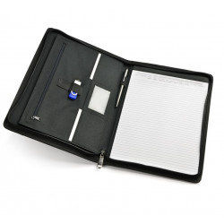 Folder for documents. A4 with zipper black 325x237x20mm
