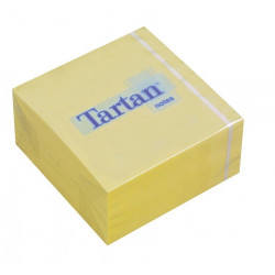 Sticky notes TARTAN 76x76mm yellow, 400 sheets