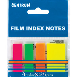 Indexes-markers NEON 4 colors (3 colors 45x12mm), (1 color 45x25mm)