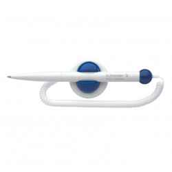 Ballpoint pen SCHNEIDER KLICK-FIX-PEN 1,0mm with expandable cord and pen holder.