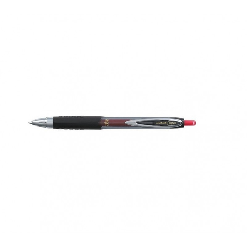 Gelinis rašiklis automatinis  UNI UMN-207, raudonas įp.12