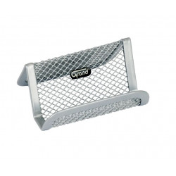Business card holder metal, silver color STOVAS