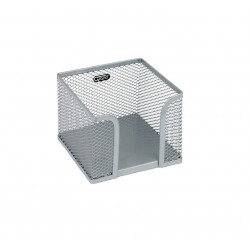 Notepad box in metal, silver color