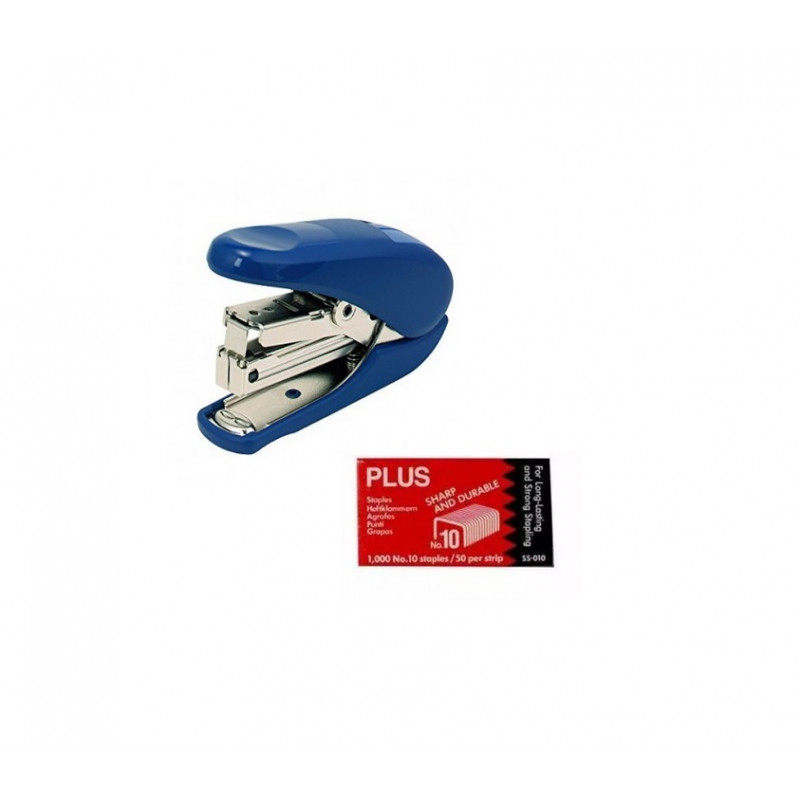 Mini stapler PLUS ST-010 AH, blue, 20 sheets.