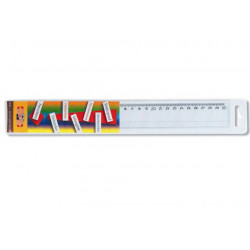 Ruler KOH-I-NOOR 30cm, unbreakable transparent