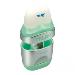 Sharpener + eraser Milan Capsule Silver