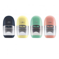 Sharpener + eraser Milan Capsule Silver
