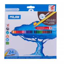 Colored watercolor pencils MILAN, 24 colors