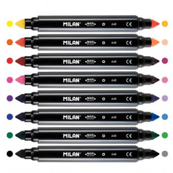 Felt-tip pens MILAN Maxi Bicolor, 8pcs / 16colors