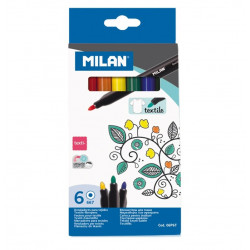 Felt-tip pens for textiles MILAN, 6 colors.