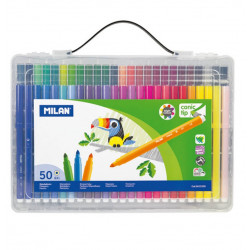 Felt-tip pens MILAN, 50 colors, in a plastic box