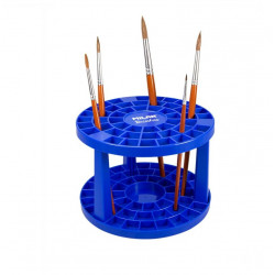 Brush stand MILAN, 49 brushes, blue plastic