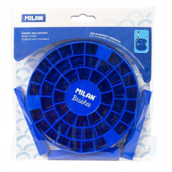 Brush stand MILAN, 49 brushes, blue plastic