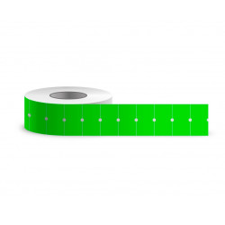 Price labels 21.5x12 FLUO green rectangles