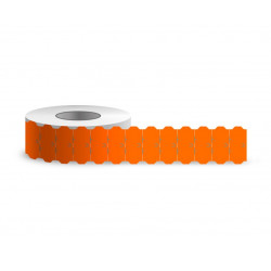 Price labels 26x12 orange wavy