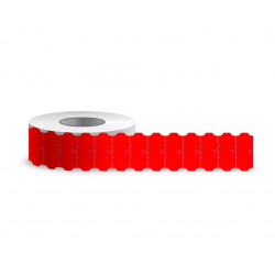 Price labels 26x12 red wavy