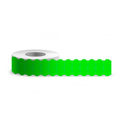 Price labels 26x12 green wavy