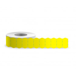Price labels 22x12 yellow wavy